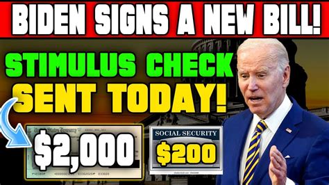 JUST IN BIDEN SIGN A NEW BILL 2000 STIMULUS WITH EXTRA 200 SOCIAL