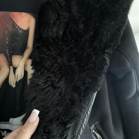 Black Faux Fur Missguided Coat Worn About 3 Times Depop