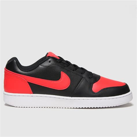Nike Black And Orange Ebernon Low Trainers Trainerspotter