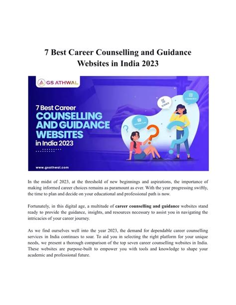 Ppt 7 Best Career Counselling And Guidance Websites In India 2023