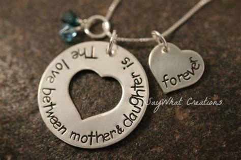 The Love Between Mother And Daughter Is Forever Necklace Etsy