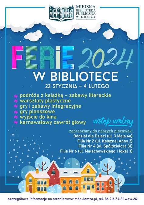 Ferie W Bibliotece Miejska Biblioteka Publiczna W Om Y