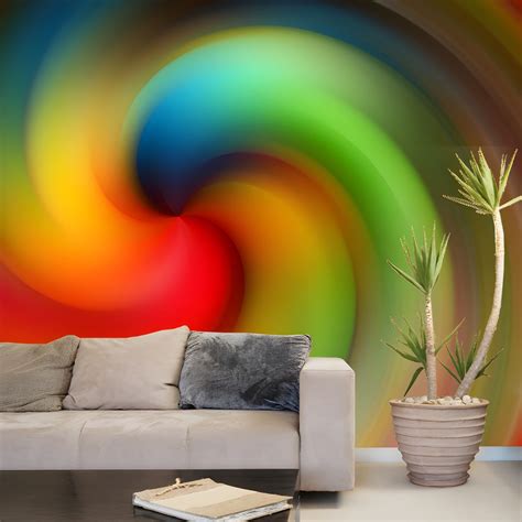 Modern Abstract Illustration Wall Mural Mildew Resistant Wall Decor For Living Room 82 X 58