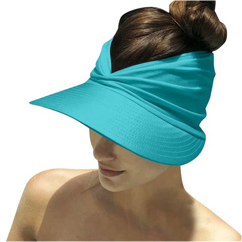 Ugoldhm Sun Visor Hats For Women Large Brim Summer Uv Protection Beach Cap For Outdoor