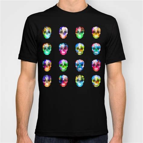 Colorful Skulls T Shirt By Haroulita Skull Tshirt Colorful Skulls