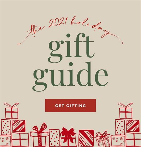 The Holiday Gift Guide Is Shown With Presents On It And Text That Reads