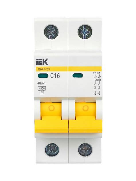 IEK ВА47-29 2P C16 4,5kA Автоматический выключатель 2-х полюсный 16А с ...