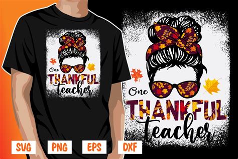 One Thankful Teacher Thanksgiving Graphic By Svgcuteshop · Creative Fabrica