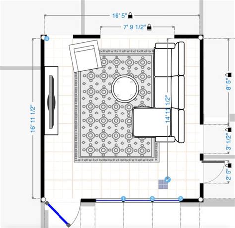 Living Room Floor Plan With Dimensions