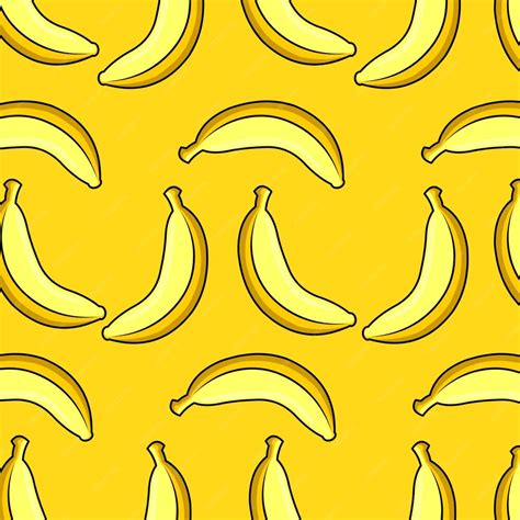 Premium Vector Seamless Pattern Of Banana For Summer Concept