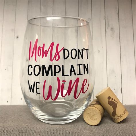 Moms Dont Complain We Wine Mothers Day Gift Mothers Day Wine Etsy