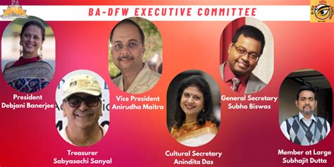 Committee Members Bengali Association Of Dallas Fort Worth