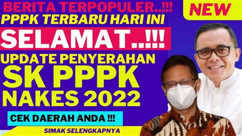 Kabar PPPK Tenaga Kesehatan II PPPK Terbaru Hari Ini Update Penyerahan