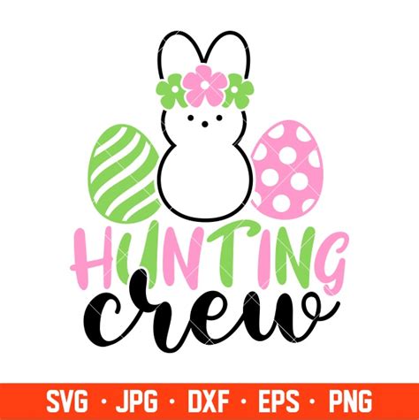 Hunting Crew Svg Happy Easter Svg Easter Egg Svg Spring Svg Cricut Silhouette Vector Cut