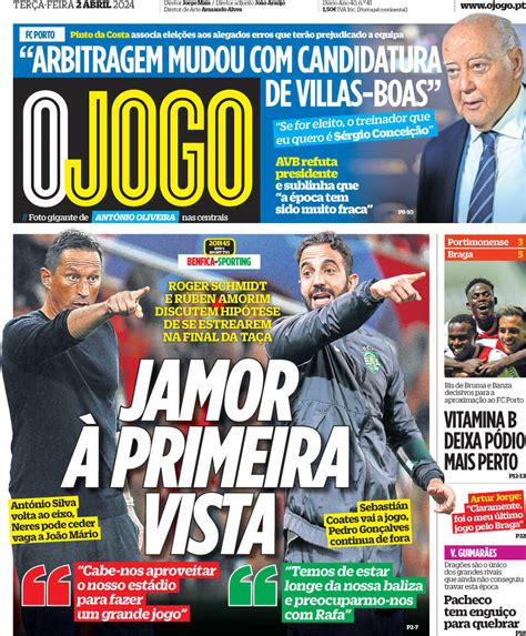 Capa Jornal O Jogo 2 Abril 2024 Capasjornais Pt