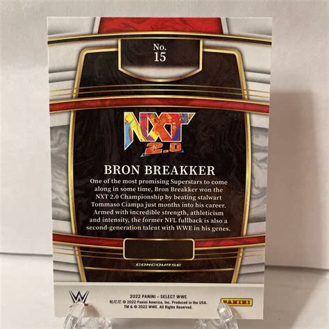 2022 Panini Select WWE Bron Breaker RC Concourse Rookie 15 Retail