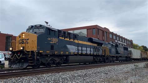 CSX GEVO 1869 Chesapeake Ohio Heritage Unit And CSX SD70MAC 4582