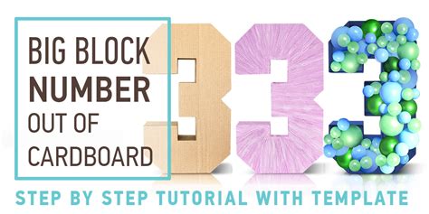 Big Block Numbers Templates + DIY Tutorial | Reuse and Play