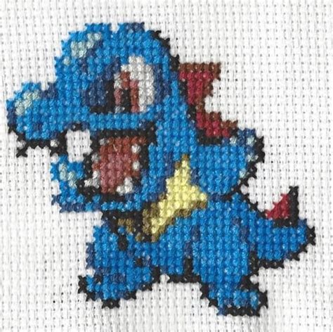 Totodile Pokemon Cross Stitch Pattern Etsy