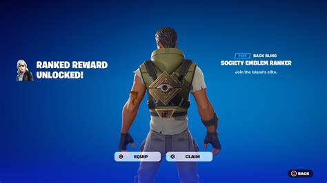 HOW TO GET RANKED SOCIETY EMBLEM RANKER BACK BLING IN FORTNITE YouTube