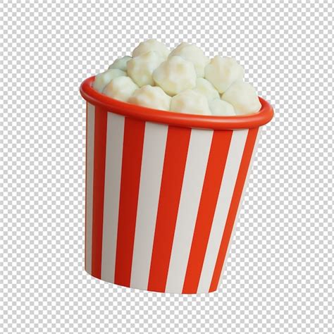 Premium Psd Popcorn 3d Illustration