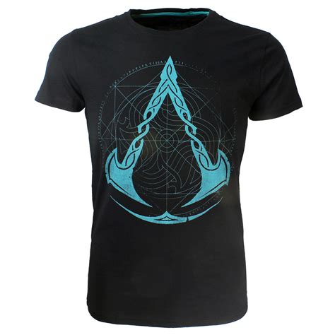 Assassin S Creed Valhalla Crest Grid T Shirt Black