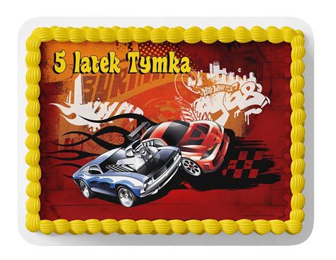 OPŁATEK NA TORT A4 PROSTOKĄT HOT WHEELS WYBÓR 11850451136 oficjalne archiwum Allegro