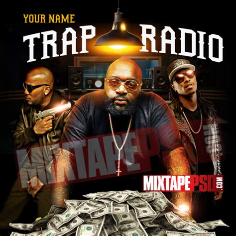 Mixtape Cover Template Trap Radio 2 Graphic Design Mixtapepsds Com