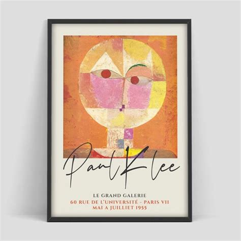 Paul Klee Art Exhibition Poster Paul Klee Art Print Le Grand Etsy