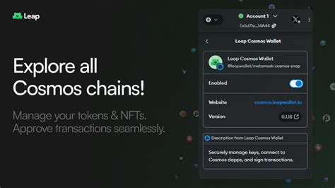 Cosmos Wallet On The MetaMask Snaps Directory