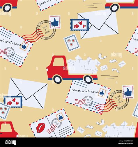 Camion De Courrier Royal Rouge Banque D Images Vectorielles Alamy