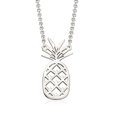 Sterling Silver Pineapple Necklace Ross Simons