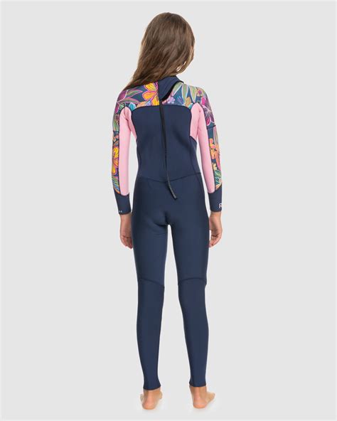 Roxy Girls 8 16 3 2mm Swell Series Back Zip Wetsuit Mood Indigo