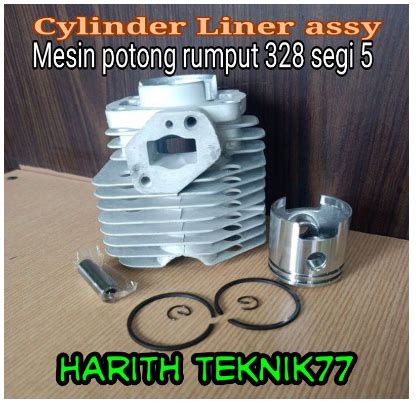 Cylinder Block Blok Komplit Mesin Potong Rumput Model Segi Lima 328 318