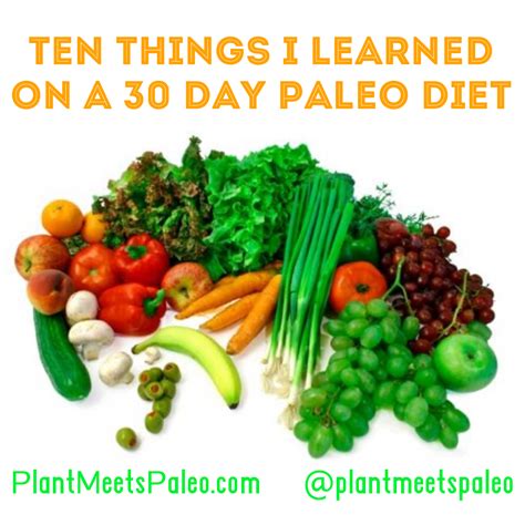 Plant Meets Paleo Ten Things I Learned On A 30 Day Paleo Diet