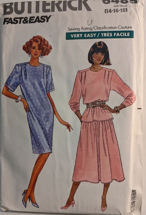 Vintage Uncut Easy Butterick Pattern 6485 Missesmiss Etsy