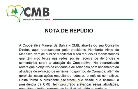 Cmb Divulga Nota De Repúdio às Declarações Em Redes Sociais Cmb