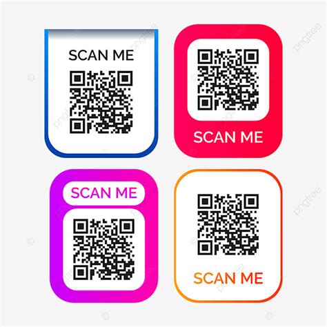 Escaneie Me Código Qr Design De Etiqueta Efeitos Coloridos Criativos