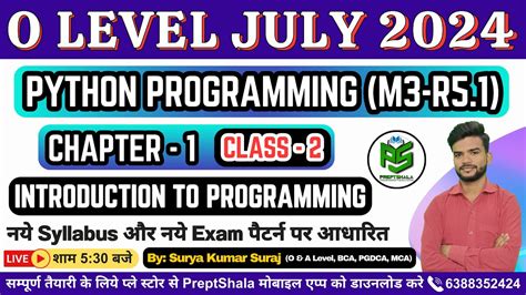 Day Python Programming M R O Level Python Programming M