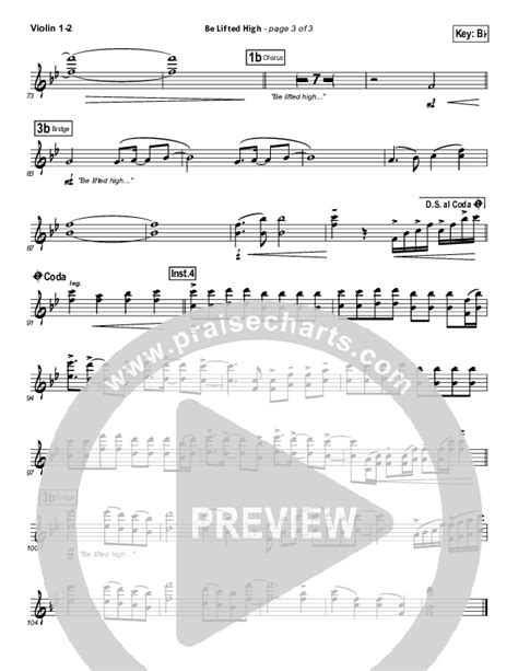 Be Lifted High Violin Sheet Music Pdf Bethel Music Praisecharts