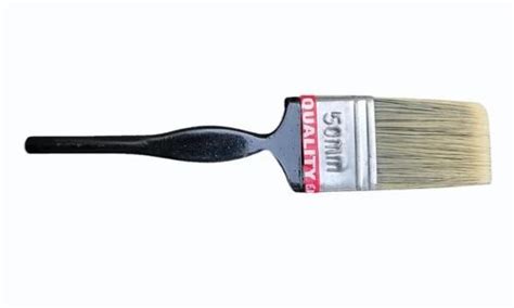 Black Handle Inch Wooden Handle Flat Paint Brush For Wall Painting