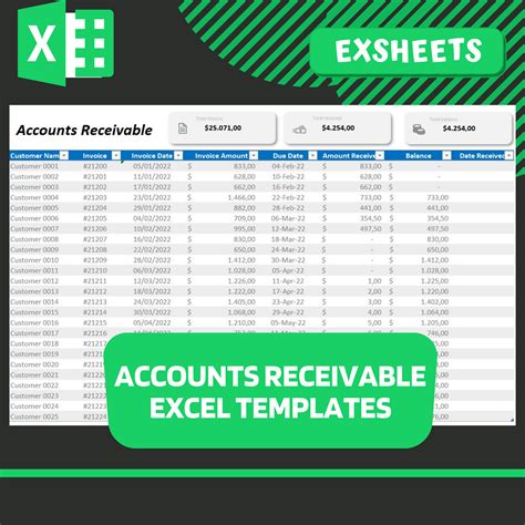 Accounts Receivable Excel Templates - Exsheets