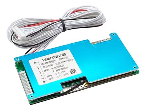 Placa Bms Proteção Bat Li Ion Bms 16s 60v 60a C Balanceament