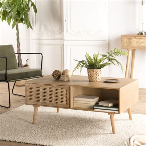 Petite Table Basse Avec Cannage Palma Tables Basses Pier Import