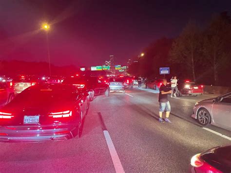 Flash Mob Turns I 45 Into Parking Lot As Drivers Do Donuts For Social