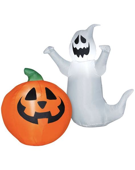 Ghost And Pumpkin Combo Pack Airblown Inflatable Spirit Halloween