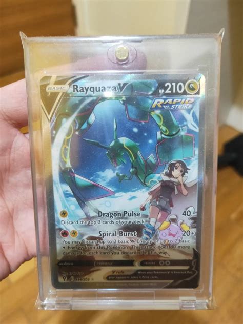 Rayquaza V Alternate Art Evolving Skies Pokemon Card Hobbies Toys