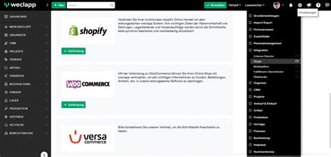 Shopify Integration F R Weclapp Weclapp Store