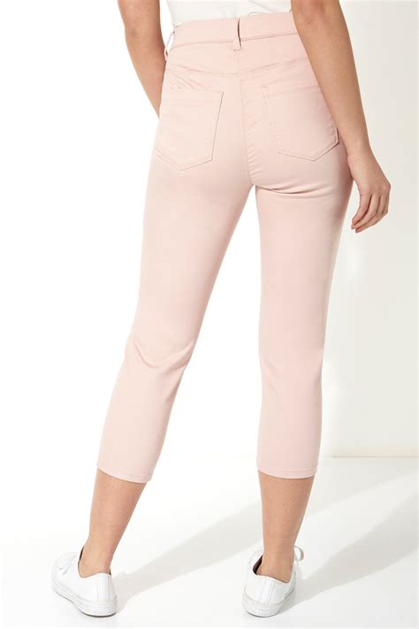 Cropped Denim Jegging In Pink Roman Originals UK