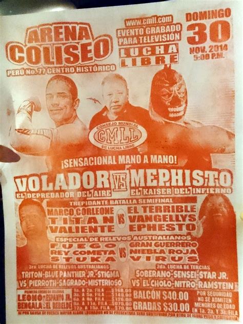 Lucha libre Mexican Wrestling night : Arena Coliseo, Mexico City ...